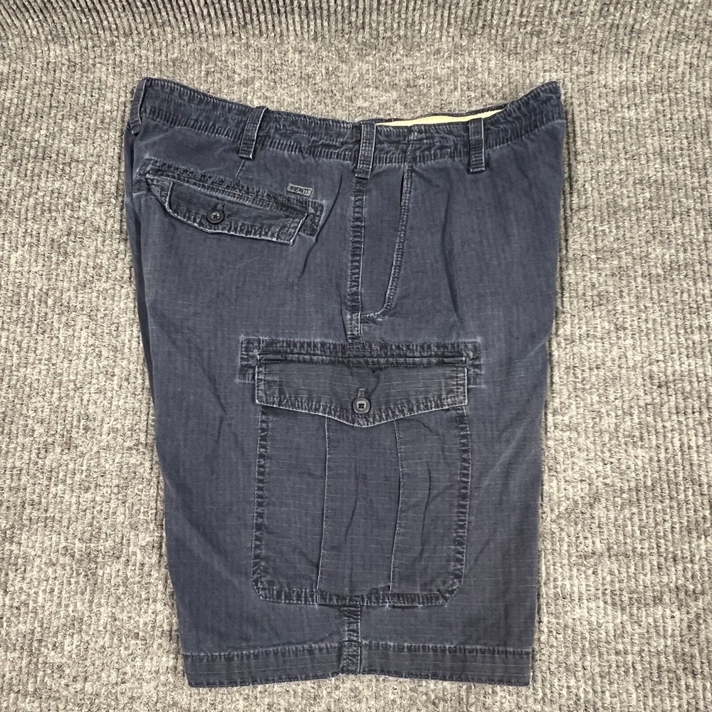 Izod Saltwater Cargo Shorts Mens 34x10.5 RIPSTOP Navy‎ Blue Gorpcore Outdoors